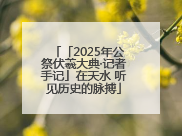 「2025年公祭伏羲大典·记者手记」在天水 听见历史的脉搏
