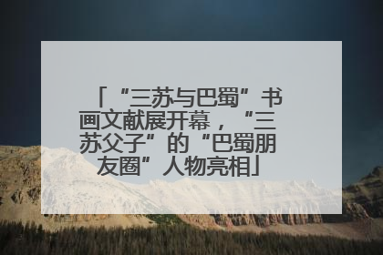“三苏与巴蜀”书画文献展开幕，“三苏父子”的“巴蜀朋友圈”人物亮相