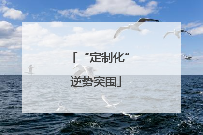 “定制化” 逆势突围