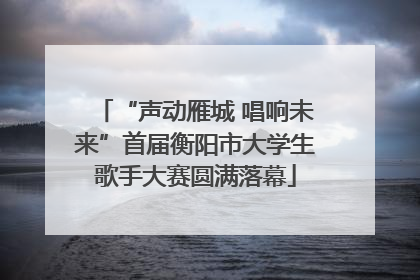 “声动雁城 唱响未来”首届衡阳市大学生歌手大赛圆满落幕
