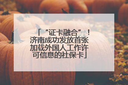 “证卡融合”！济南成功发放首张加载外国人工作许可信息的社保卡
