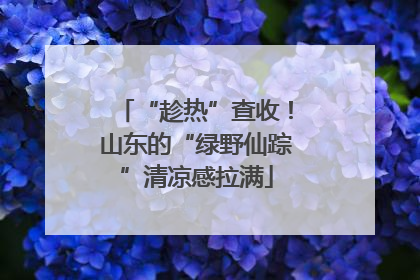 “趁热”查收！山东的“绿野仙踪”清凉感拉满
