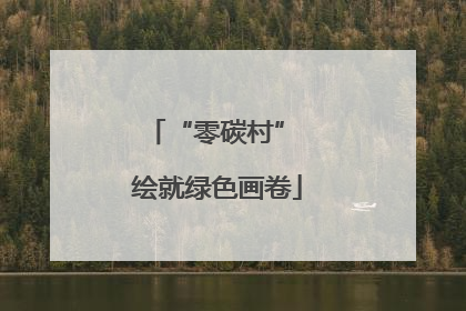 “零碳村” 绘就绿色画卷