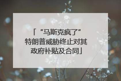 “马斯克疯了” 特朗普威胁终止对其政府补贴及合同