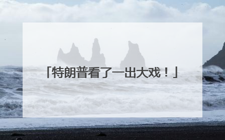 特朗普看了一出大戏！