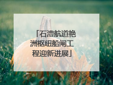 石澧航道艳洲枢纽船闸工程迎新进展
