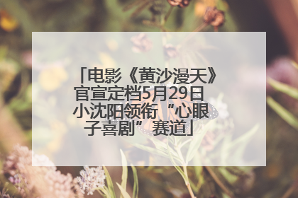 电影《黄沙漫天》官宣定档5月29日 小沈阳领衔“心眼子喜剧”赛道