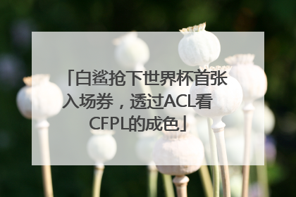 白鲨抢下世界杯首张入场券，透过ACL看CFPL的成色