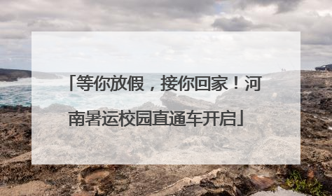 等你放假，接你回家！河南暑运校园直通车开启