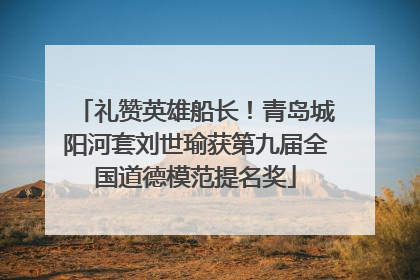 礼赞英雄船长！青岛城阳河套刘世瑜获第九届全国道德模范提名奖