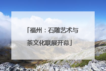 福州：石雕艺术与茶文化联展开幕
