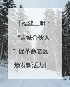 福建三明：“青城合伙人”促革命老区焕发新活力