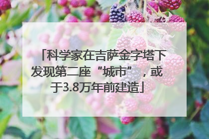 科学家在吉萨金字塔下发现第二座“城市”，或于3.8万年前建造