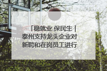 稳就业 保民生｜泰州支持龙头企业对新聘和在岗员工进行实训——到岗就能用 用了就见效