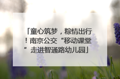 童心筑梦，粽情出行！南京公交“移动课堂”走进智通路幼儿园