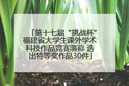 第十七届“挑战杯”福建省大学生课外学术科技作品竞赛落幕 选出特等奖作品30件