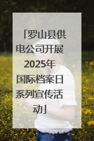 罗山县供电公司开展2025年国际档案日系列宣传活动