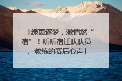 绿茵逐梦，激情燃“宿”！听听宿迁队队员、教练的赛后心声