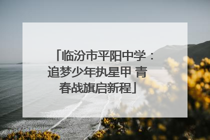 临汾市平阳中学：追梦少年执星甲 青春战旗启新程