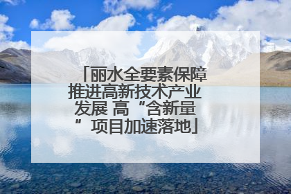 丽水全要素保障推进高新技术产业发展 高“含新量”项目加速落地