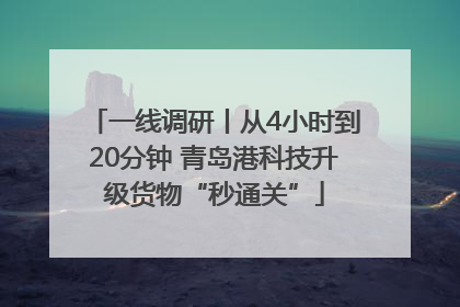 一线调研丨从4小时到20分钟 青岛港科技升级货物“秒通关”