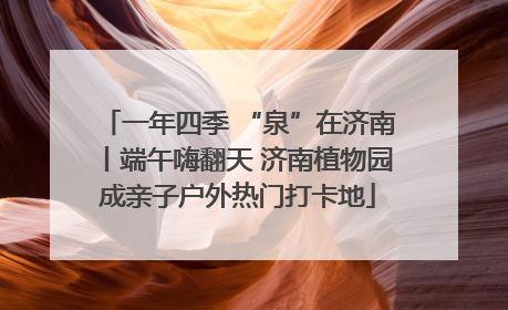 一年四季 “泉”在济南丨端午嗨翻天 济南植物园成亲子户外热门打卡地