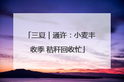 三夏｜通许：小麦丰收季 秸秆回收忙