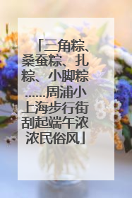 三角粽、桑蚕粽、扎粽、小脚粽……周浦小上海步行街刮起端午浓浓民俗风