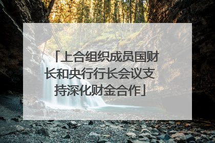 上合组织成员国财长和央行行长会议支持深化财金合作