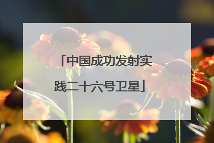 中国成功发射实践二十六号卫星
