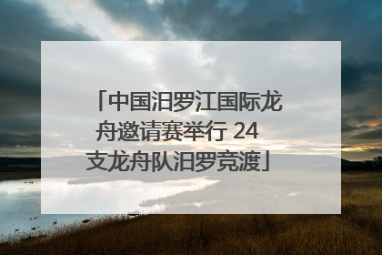 中国汨罗江国际龙舟邀请赛举行 24支龙舟队汨罗竞渡