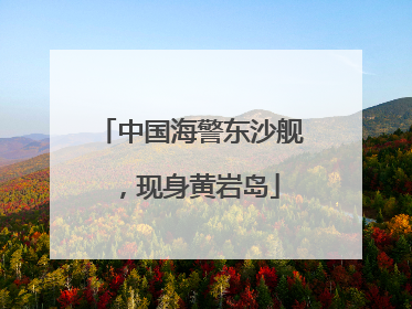 中国海警东沙舰，现身黄岩岛