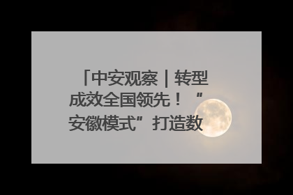 中安观察｜转型成效全国领先！“安徽模式”打造数字化转型新标杆