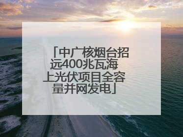 中广核烟台招远400兆瓦海上光伏项目全容量并网发电