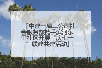 中建一局二公司社会服务部携手滨河东里社区开展“庆七一”联建共建活动