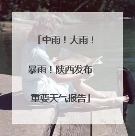中雨！大雨！暴雨！陕西发布重要天气报告