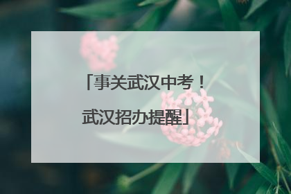 事关武汉中考！武汉招办提醒