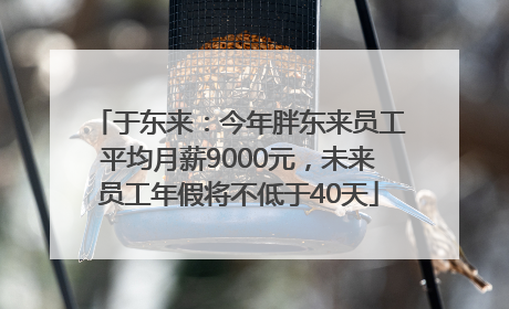 于东来：今年胖东来员工平均月薪9000元，未来员工年假将不低于40天
