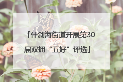 什刹海街道开展第30届双拥“五好”评选