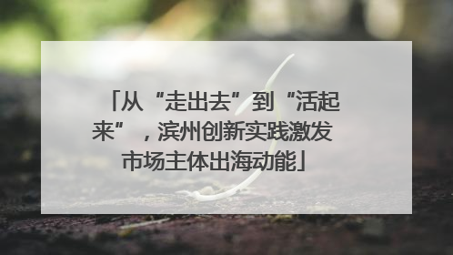 从“走出去”到“活起来”，滨州创新实践激发市场主体出海动能