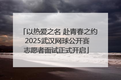 以热爱之名 赴青春之约 2025武汉网球公开赛志愿者面试正式开启