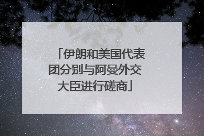 伊朗和美国代表团分别与阿曼外交大臣进行磋商