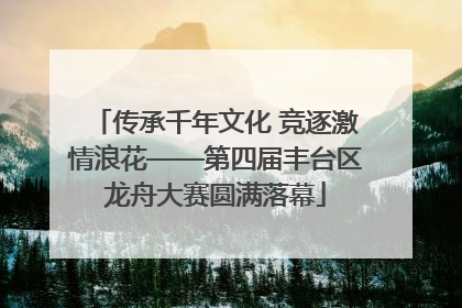 传承千年文化 竞逐激情浪花——第四届丰台区龙舟大赛圆满落幕