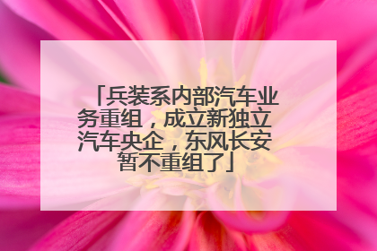 兵装系内部汽车业务重组，成立新独立汽车央企，东风长安暂不重组了