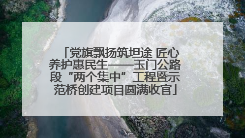 党旗飘扬筑坦途 匠心养护惠民生——玉门公路段“两个集中”工程暨示范桥创建项目圆满收官