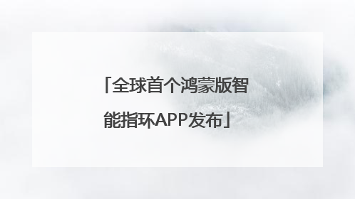 全球首个鸿蒙版智能指环APP发布