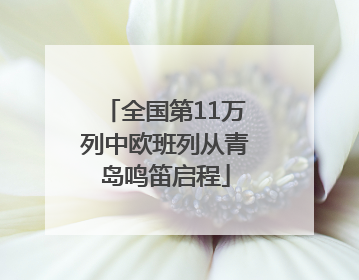 全国第11万列中欧班列从青岛鸣笛启程