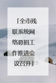 全市残联系统网络募捐工作推进会议召开