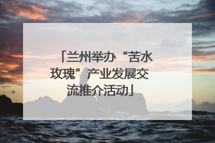 兰州举办“苦水玫瑰”产业发展交流推介活动