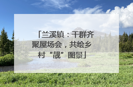 兰溪镇：干群齐聚屋场会，共绘乡村“靓”图景